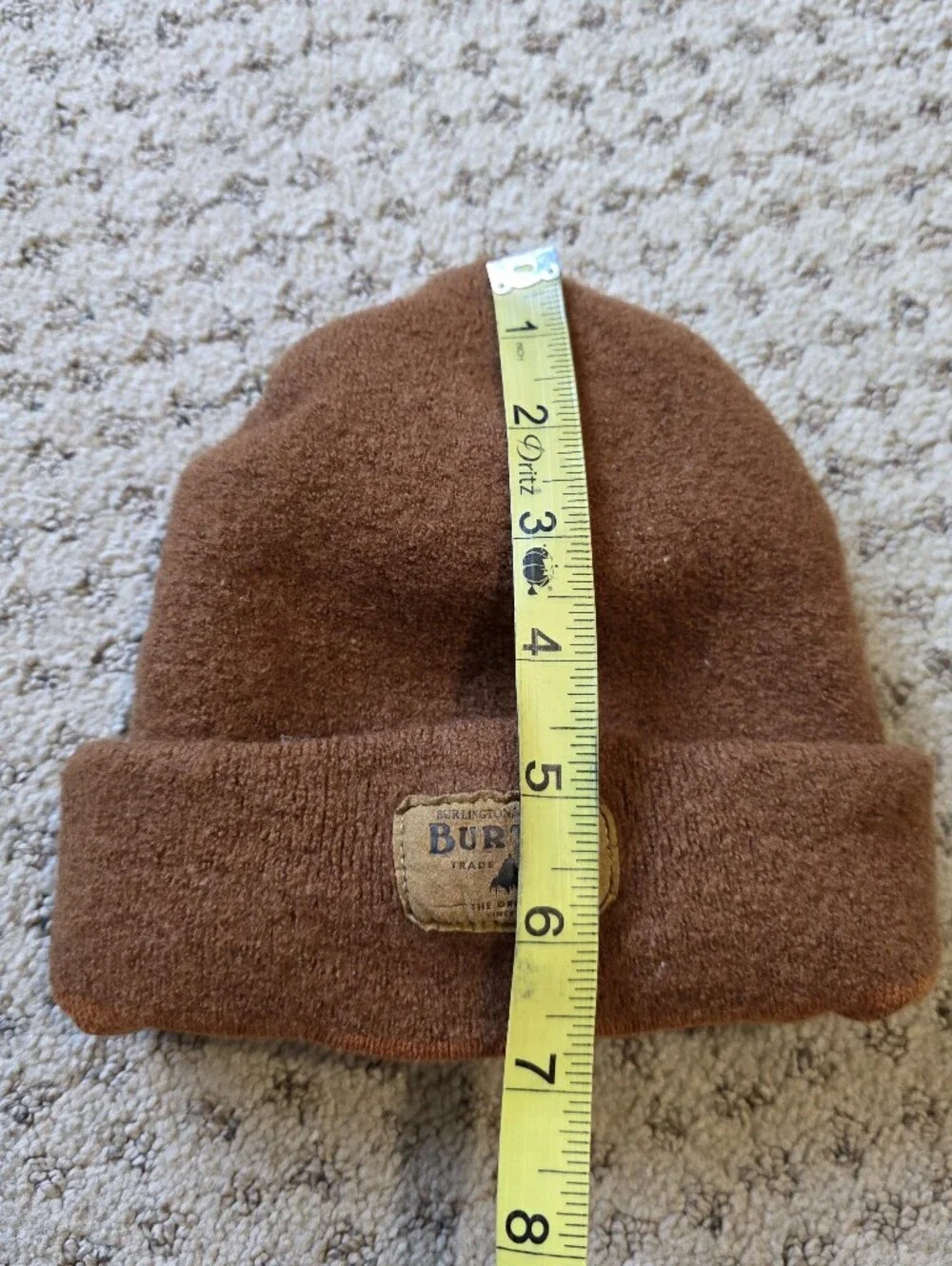 Burton Rust Brown Fold Cuff Knit Beanie